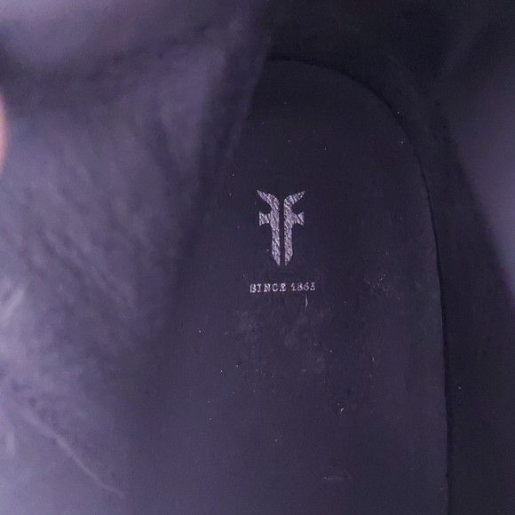 Frye Gia Lug Zip Black Shimmer Bootie Women's Sz 9.5 - Picture 10 of 16